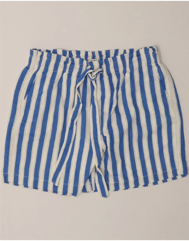Floral Prints J. CREW Womens Chino Shorts UK 10 Small W27  Blue Striped Cotton