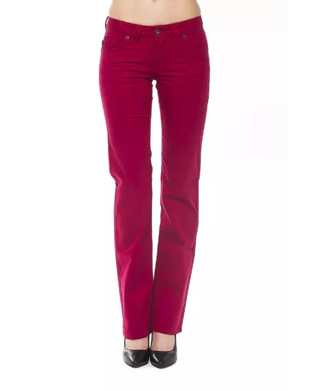 Soft Fabrics Ungaro Fever Women's Red Cotton Jeans & Pant - W30 US