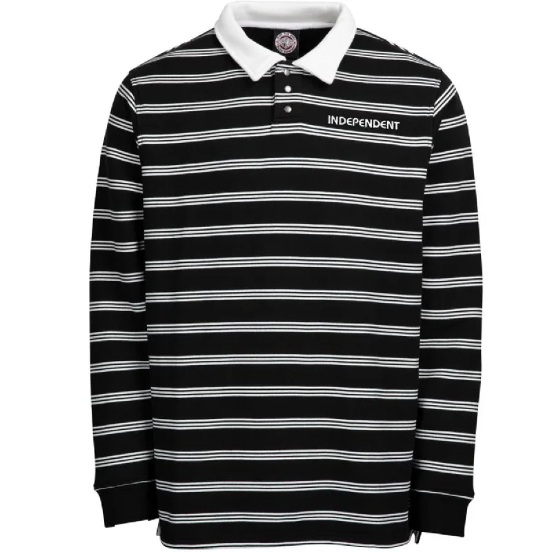 Sports litigation style Independent Crew Bauhaus Stripe Polo Crew - Black Stripe