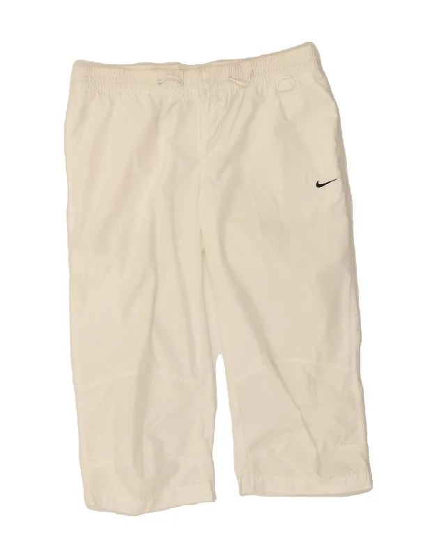 Avant-garde trend NIKE Womens Bermuda Shorts UK 10/12 Medium W32 White