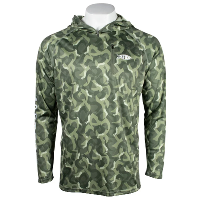 Simple research Skeeter Jason Christie Deep Green Camo LS Performance Shirt