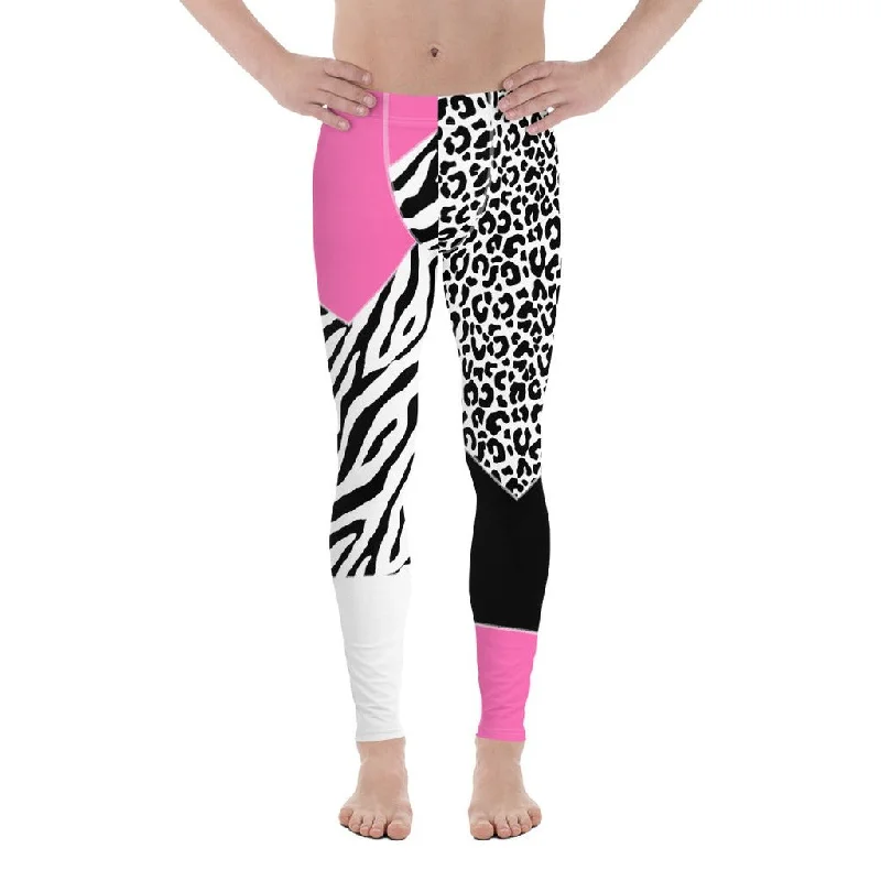 Street Sports Shoes Leopard Color Block Men's Leggings