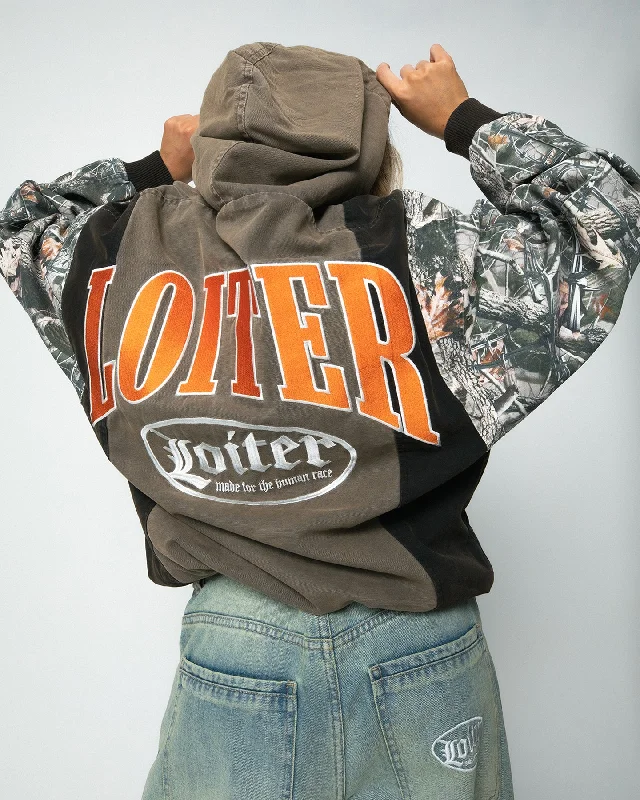 Low-key Luxury Loiter Splinter Hoodie Khaki/Camo
