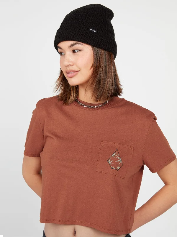 All-Day Comfort Pocket Dial Short Sleeve Tee - Dark Clay