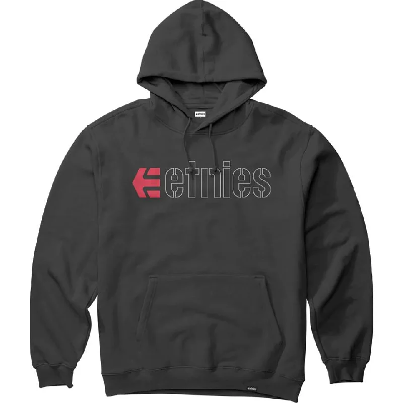Mid-length Style Etnies Ecorp Hoodie - Black/Red/White