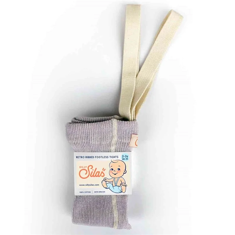 Retro Design Silly Silas Footless Tights Creamy Lavender