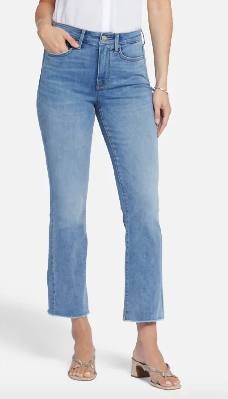 Leisure And Entertainment Billie Mini Boot Ankle Fray Jeans In Crescent Shore