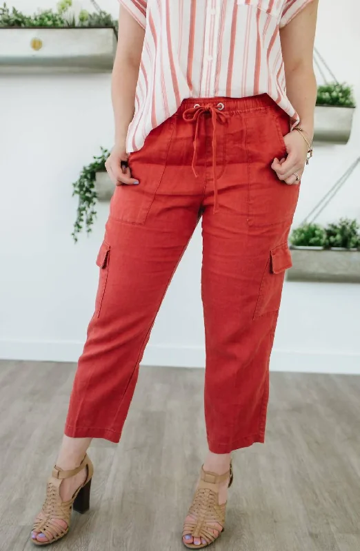 Cozy Fit Wear Discoverer Pull-On Cargo Pant In Sedona