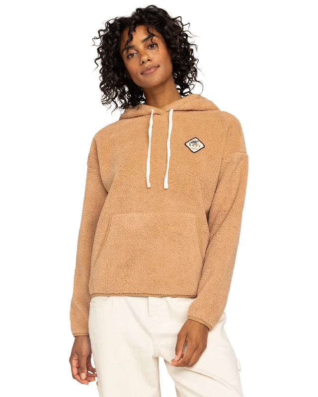 Trendy Items Cool Calling Hoodie in Camel