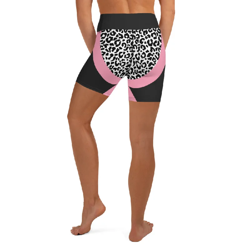 Comfortable Tops Leopard Geometric Yoga Shorts