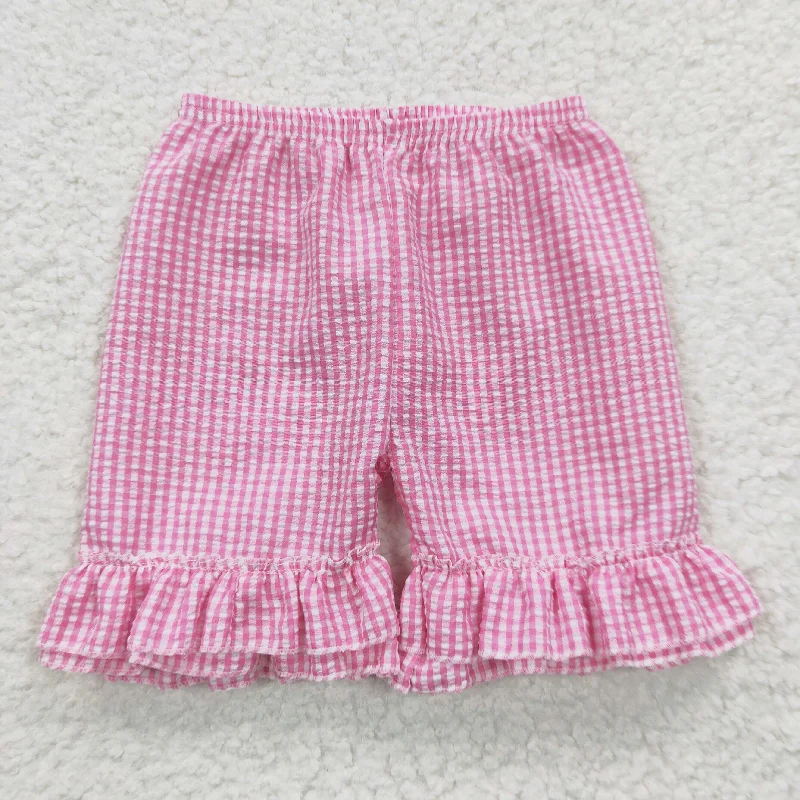 Sweet Breath girls pink plaid shorts SS0063
