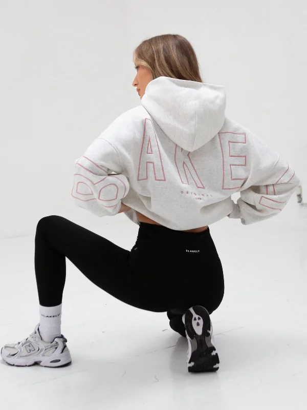 Versatile Wear Embroidered Isabel Oversized Hoodie - Bubblegum Pink