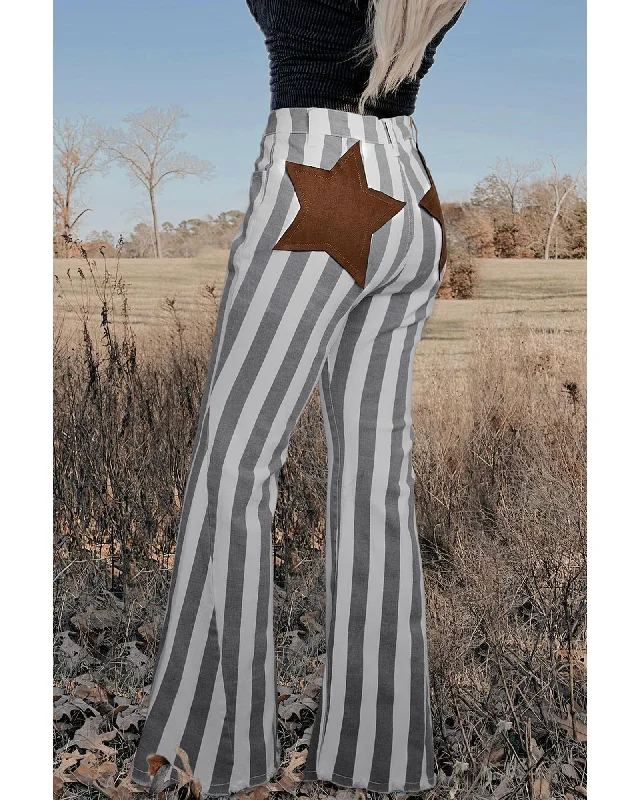 Affordable selection Azura Exchange Star Embellished Western Flare Jeans - 10 US