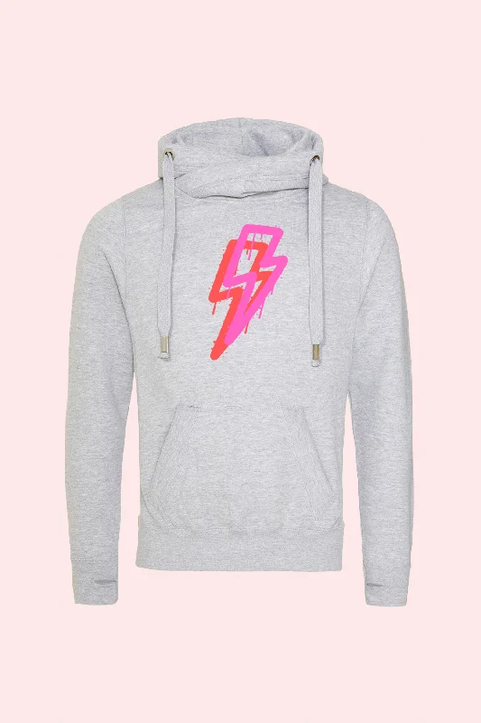 Fashion Concept Outlet - Graffiti Bolt Cowl Neck Hoodie