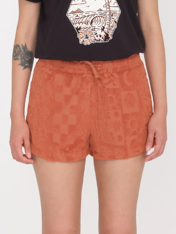 Warm and substantial Sunny Wild Terry Cloth Short - ROSEWOOD