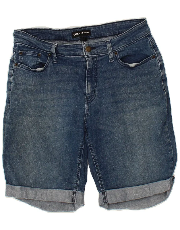 Personalized Design DKNY Womens Denim Shorts US 10 Large W32 Blue Cotton