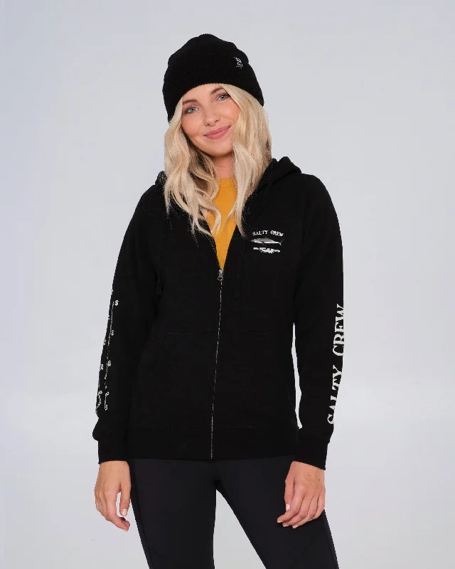 Comfortable Outfits Bruce Zip Fleece Hoodie - Black