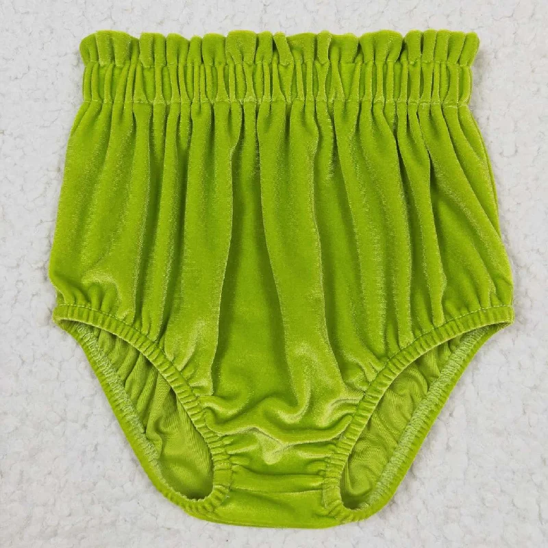 Sports Fashion baby girl green velvet panties SS0101