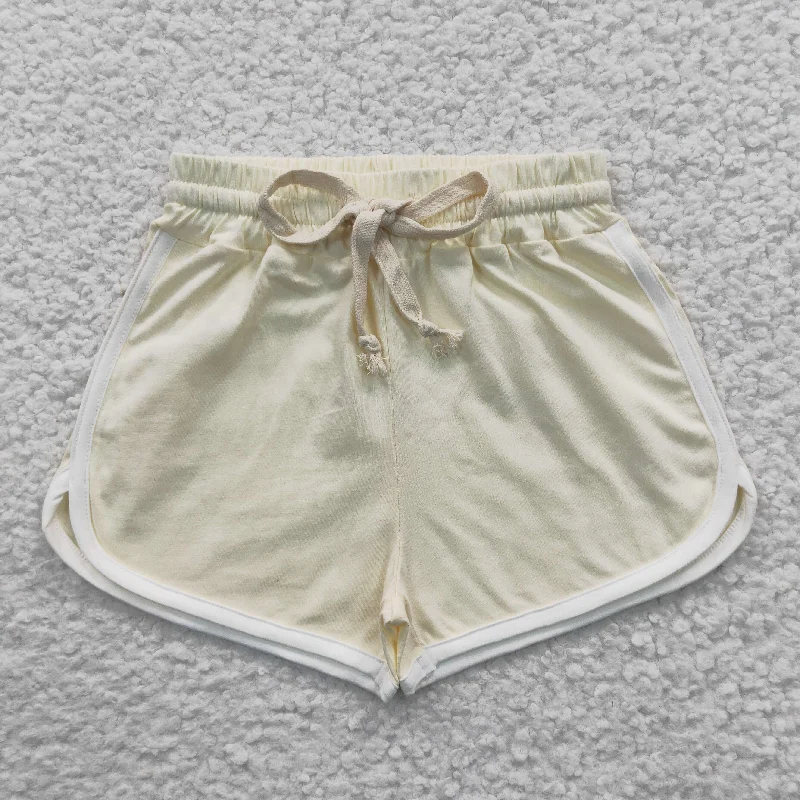 Classic Design girls beige cotton fitness shorts SS0095
