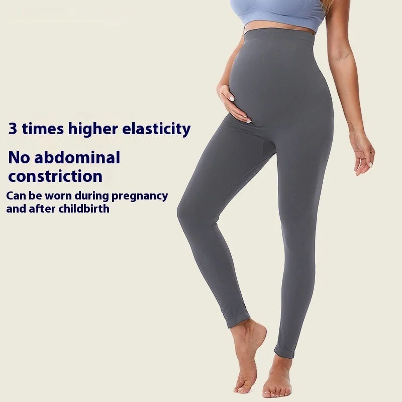 Elegant Style Tight Bottoming Yoga Clothes Belly Support High Elastic Hip Lifting Outer Wear Pregnant