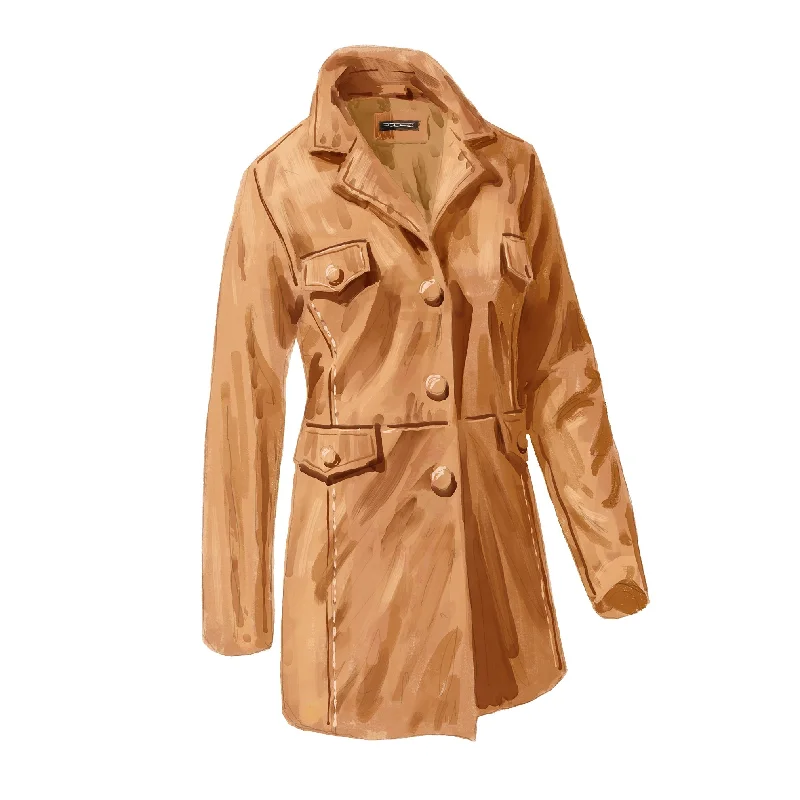 Cool Summer 1960s Suede Car Coat
