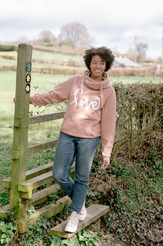 Personalized Series Rose Love Cowl Neck Hoodie
