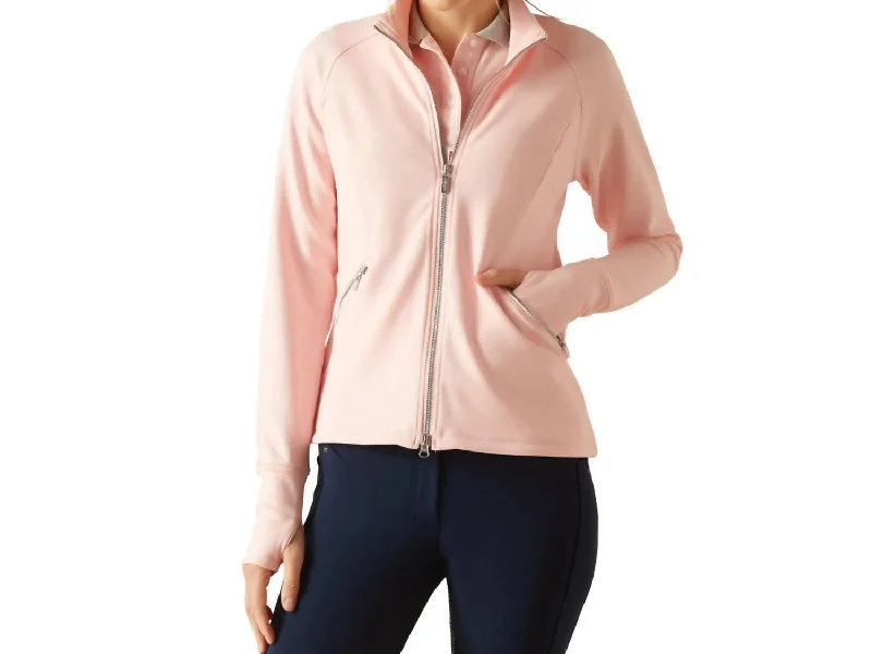 Bottom And Versatile Bellatrix Full Zip Sweater In First Blush