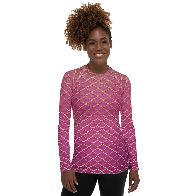 Simple Solid Color Malibu Fitted Rash Guard