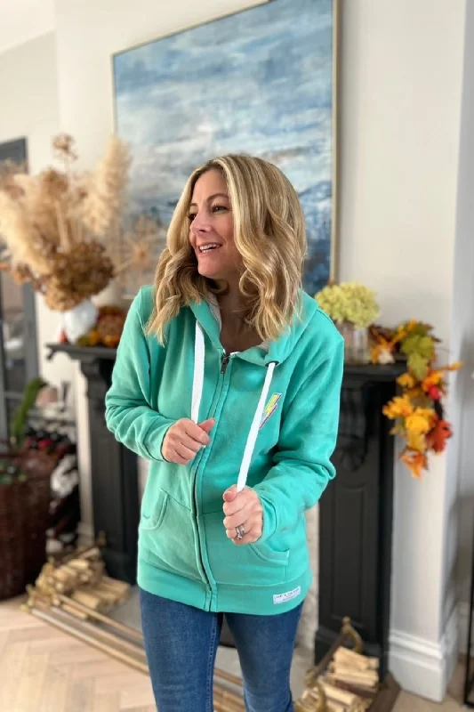 Unique Design Luxe Lightning Bolt Zip Up Hoodie