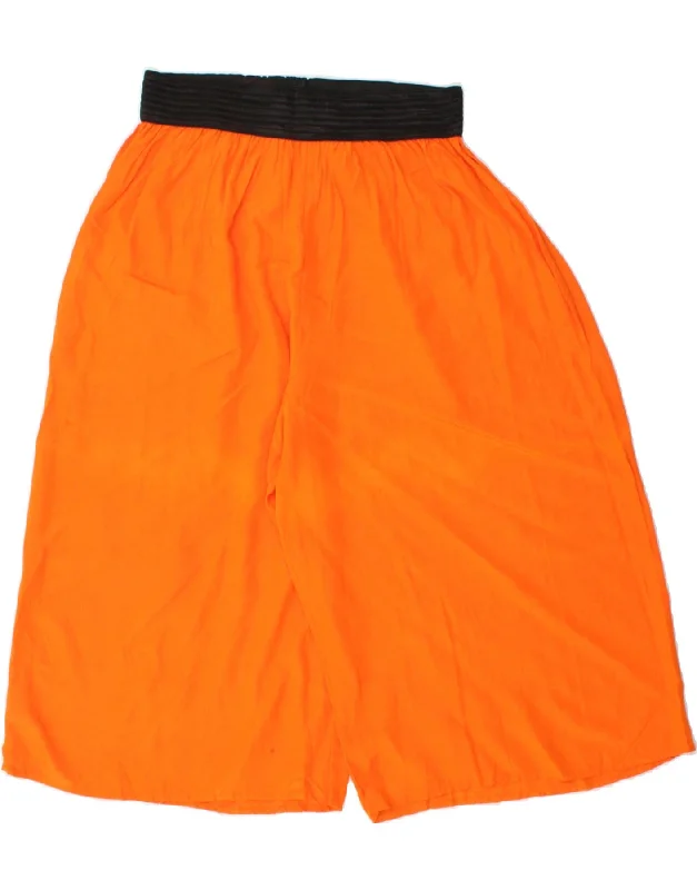 Breathable Design VINTAGE Womens Casual Shorts Medium W30  Orange Viscose