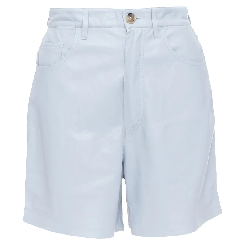Fashion Wear Nanushka Vegan Leather High Waist Shorts