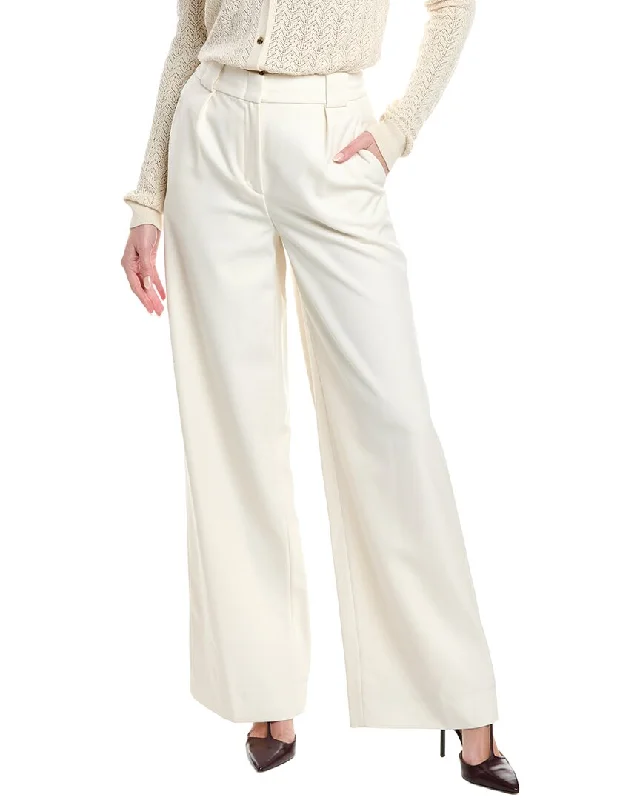 Easygoing Fashion SIMKHAI Titus Wide Leg Wool-Blend Trouser