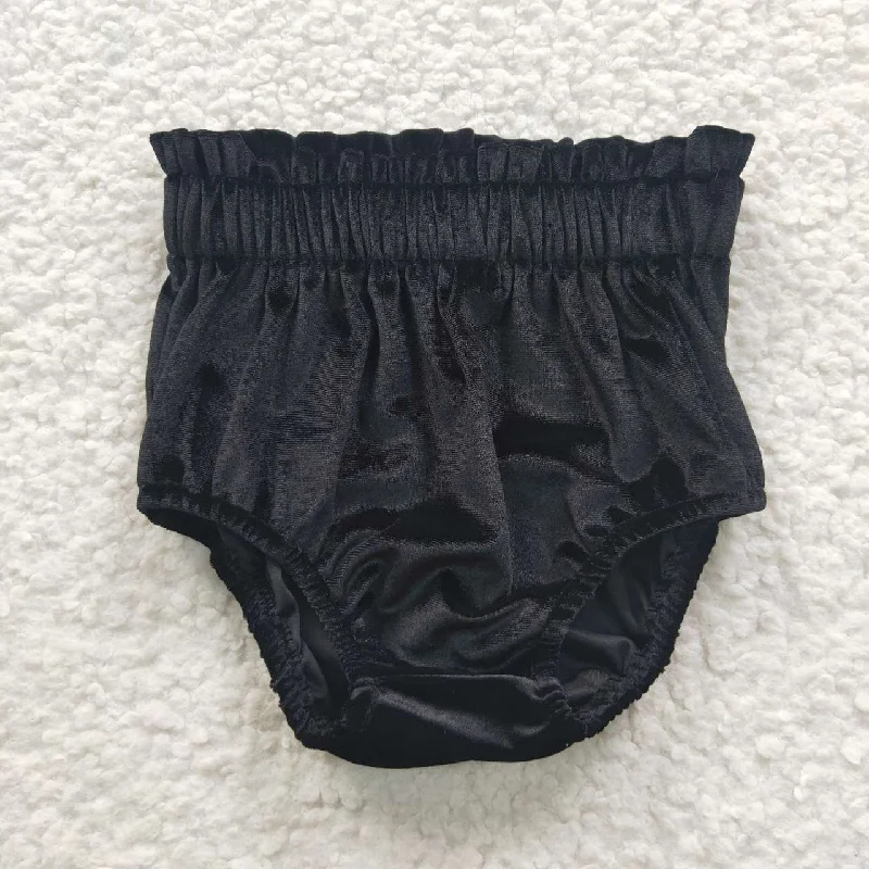 Boutique Recommendation baby girl black velvet panties SS0102