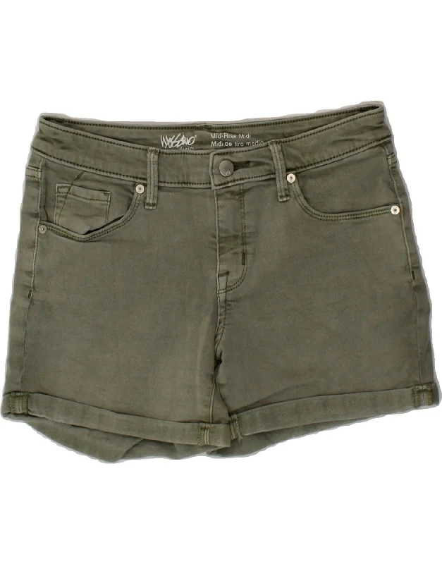 Elegant Style MOSSIMO Womens Stretch Denim Shorts US 6 Medium W28 Khaki Cotton
