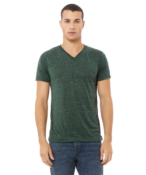 Elegant Outline 3655C - Bella + Canvas Unisex Textured Jersey V-Neck T-Shirt | Forest Marble