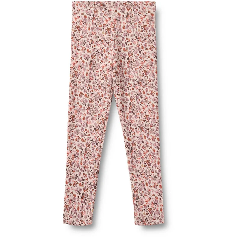 Advanced Design Wheat Pale Rose Flowers Leggings Jules