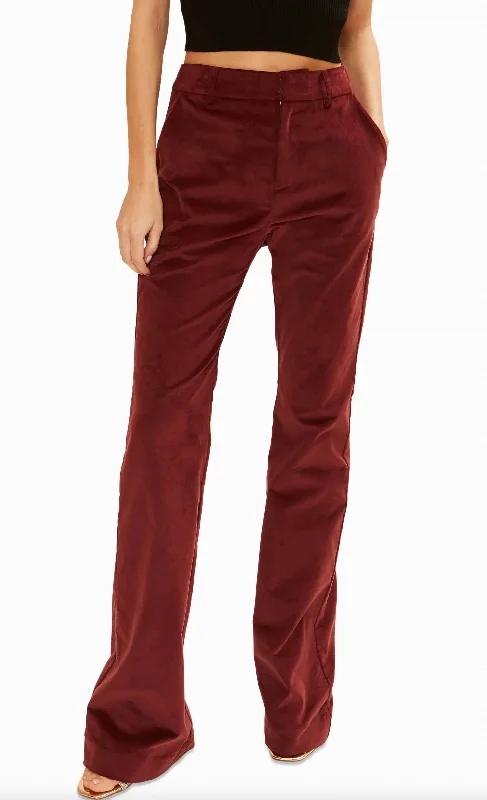 Style Design Lola Pants In Cabernet
