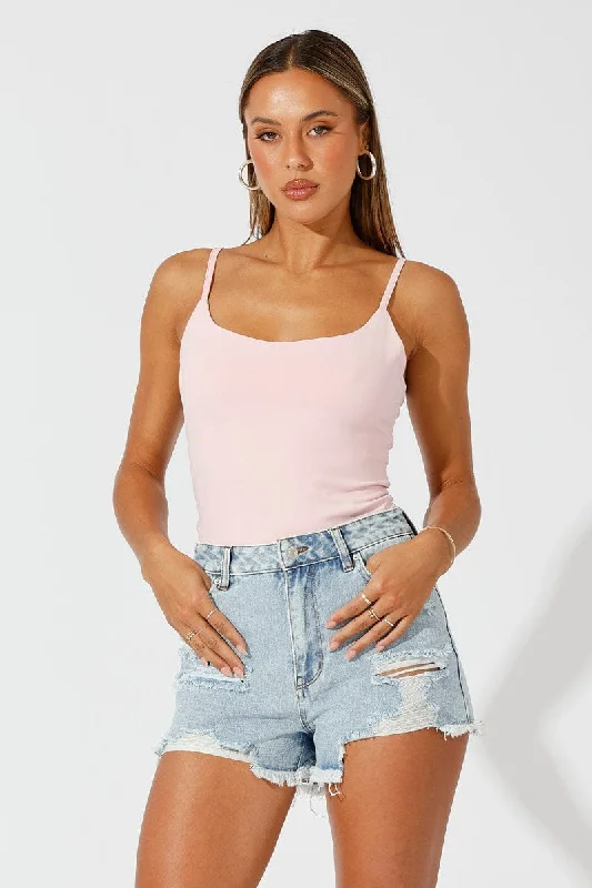 Sports Express Denim Ripped Denim Short Mid Rise