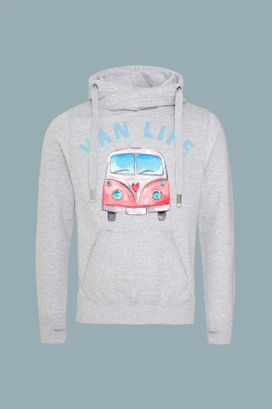Versatile Comfort Van Life Cowl Neck Hoodie