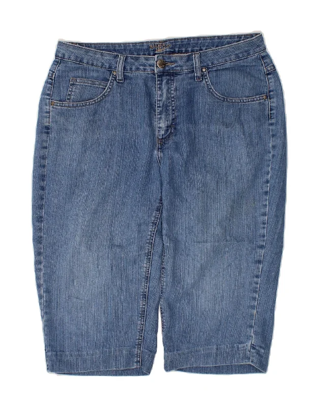 Modern Chic LEE Womens Riders Bermuda Denim Shorts US 12 Large W34 Blue