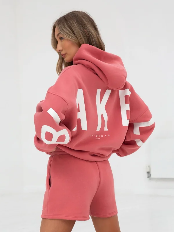Daily Comfort Isabel Oversized Hoodie - Sunrise Coral