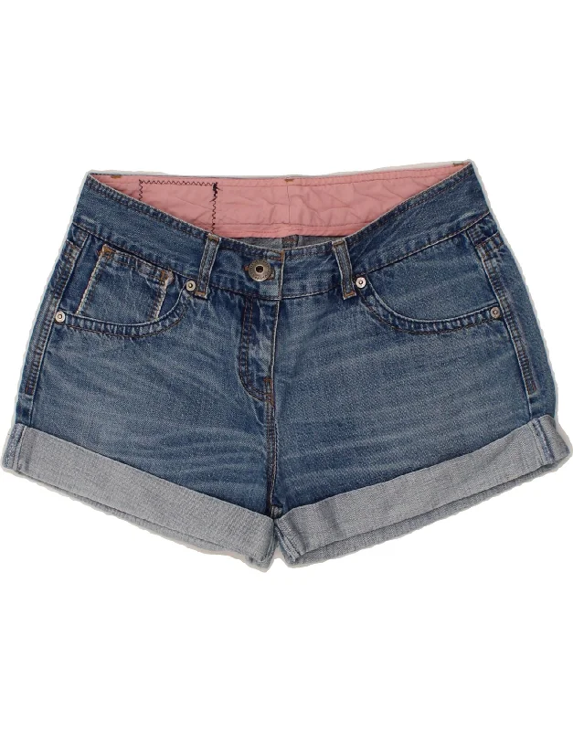 Classic Series BENETTON Womens Denim Shorts IT 44 Medium W30 Blue Cotton