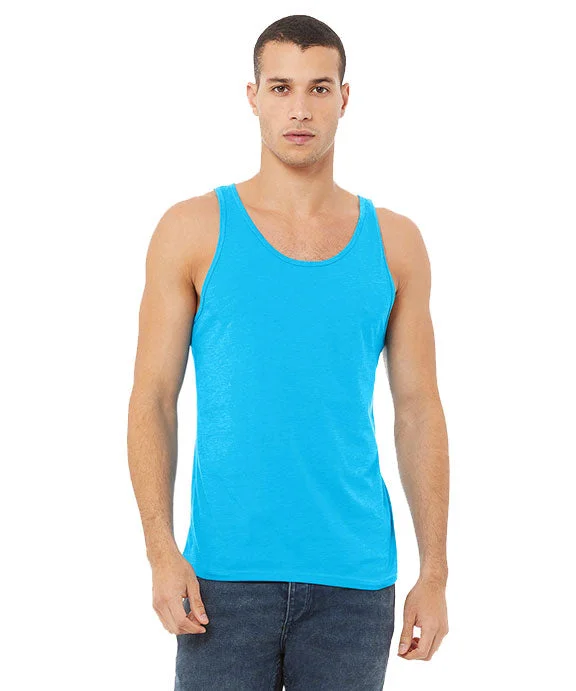 Cozy Look 3480CVC - Bella + Canvas Unisex Heather CVC Tank Top | Neon Blue