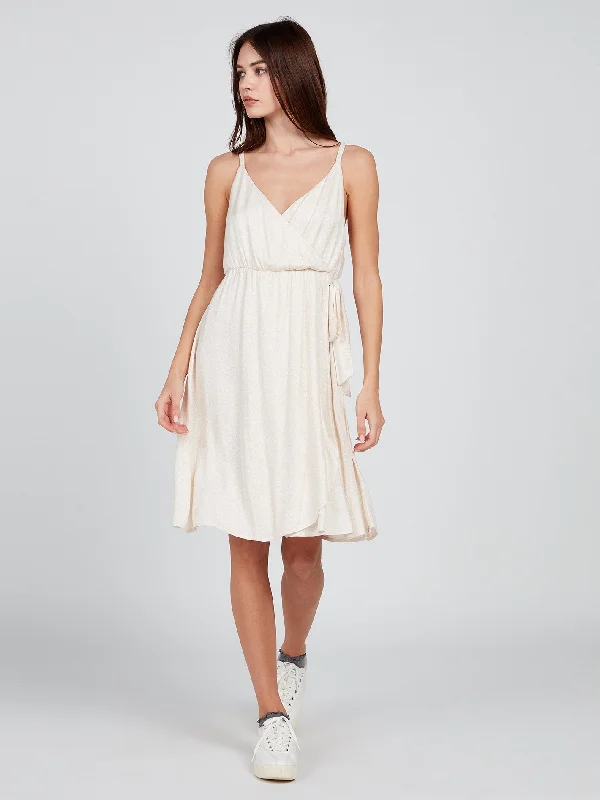 Relaxed And Casual Static Bloom Dress - Sand Brown
