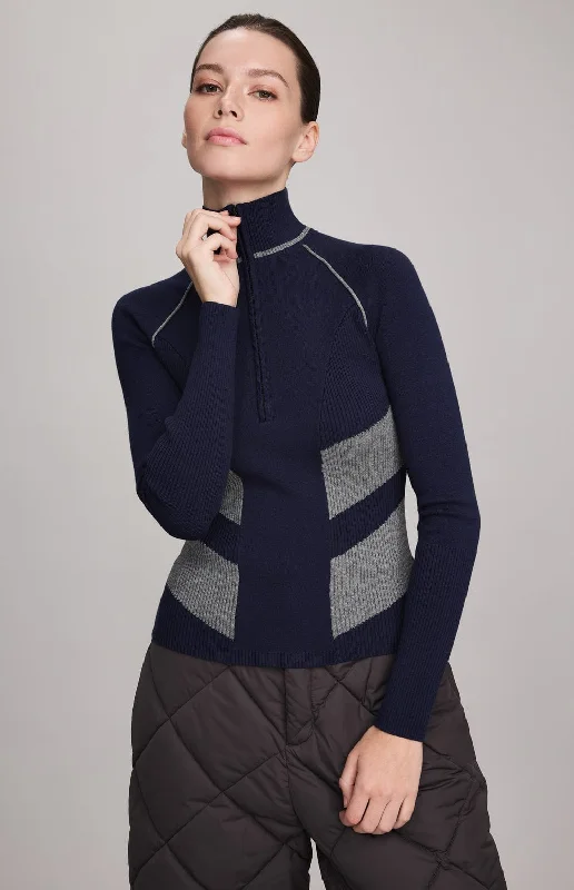 Floral Prints Lara II Sweater | Navy