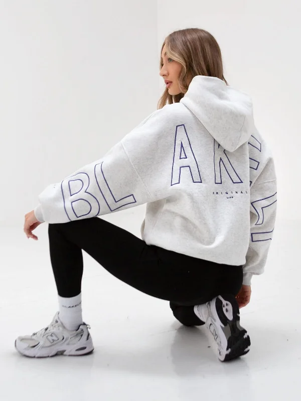 Summer Comfort Embroidered Isabel Oversized Hoodie - Ultraviolet