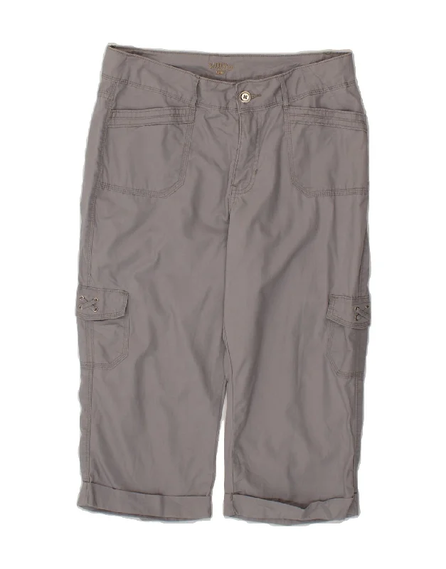 Luxury Customization LEE Womens Cargo Bermuda Shorts US 10 Large W34 Grey Cotton