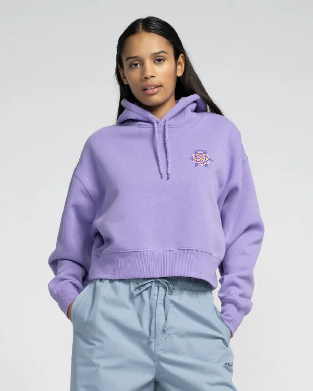 Retro Fashion Heart Set Hoodie in Meta Mauve