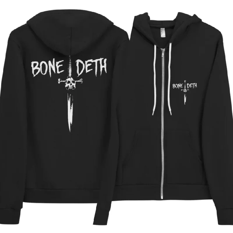 Boutique style Bone Deth Dagger Hoodie - Black