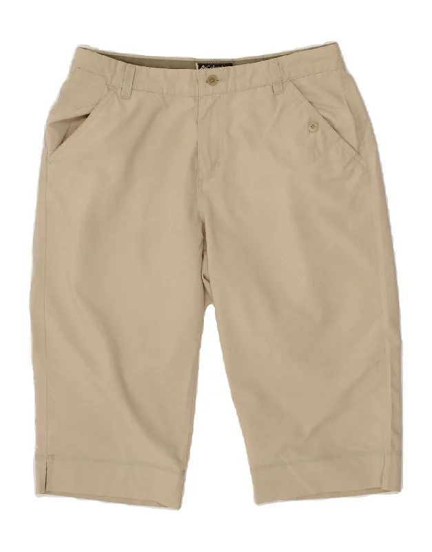 Comfortable Wear COLUMBIA Womens Chino Shorts US 10 Large W32 Beige Polyester